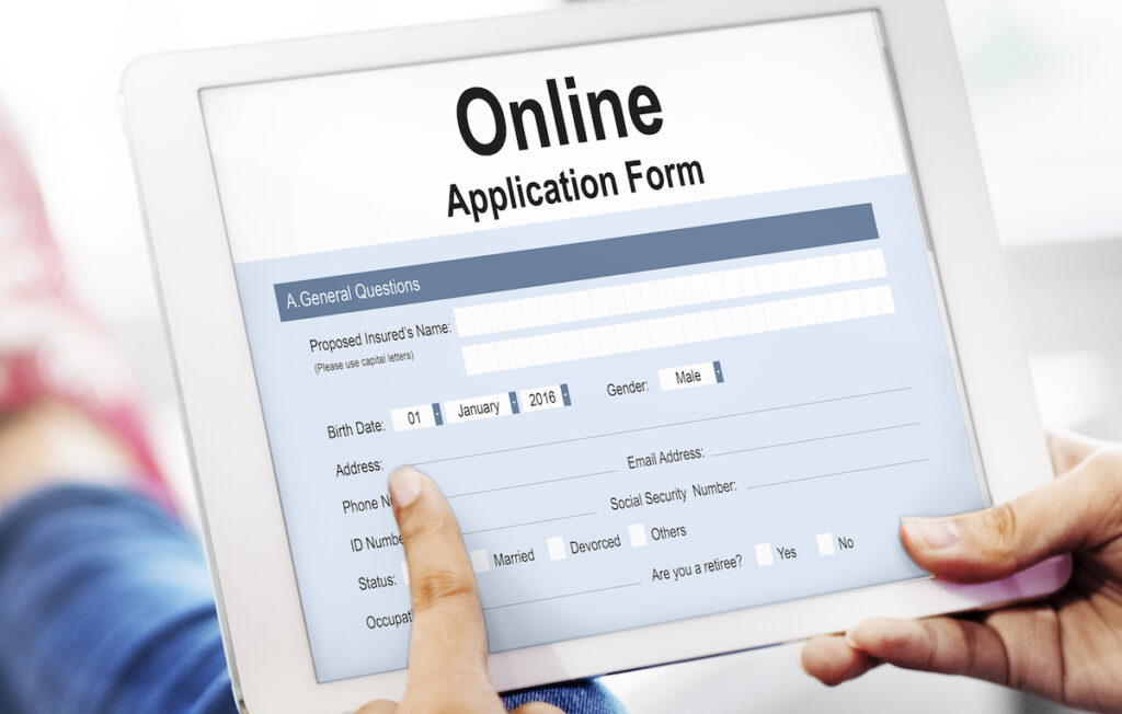 Online Application Form Document Recruitment Concept